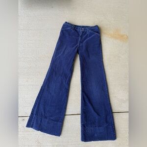 Vintage 70s? Lee Blue Corduroy Bell Bottom Trousers